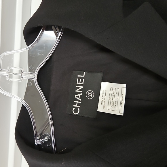 CHANEL 2000 Black Crop Jacket Blazer Size 38 - Picture 13 of 15